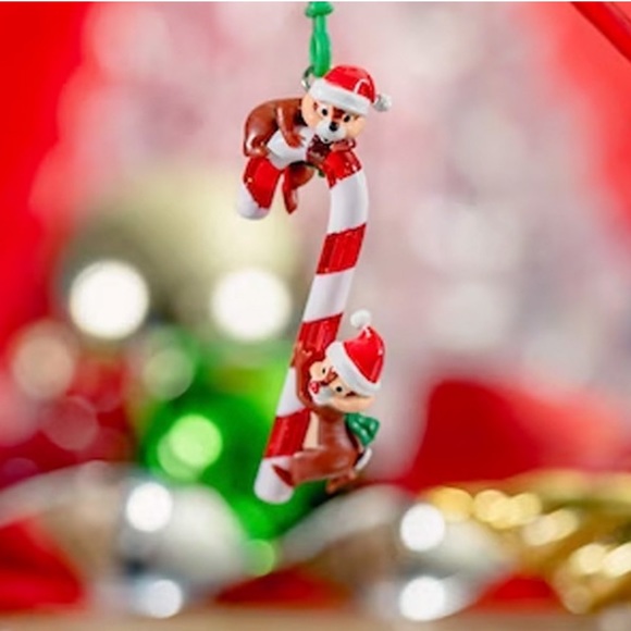 Disney Holiday Nwt Disney Straw Chip N Dale Candy Cane Christmas